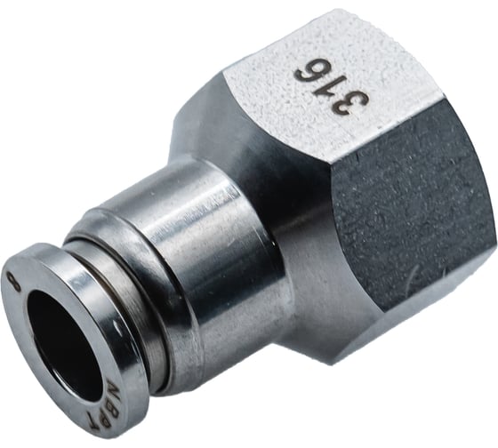 Изображение товара Фитинг NBPT прямой с внут. резьбой SSF 08-1/4 (02) (нерж. 316) арт. 86055