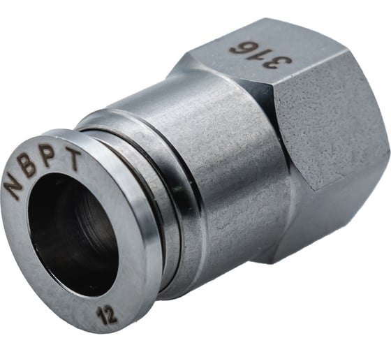 Изображение товара Фитинг NBPT прямой с внут. резьбой SSF 12-1/4 (02) (нерж. 316) арт. 86123
