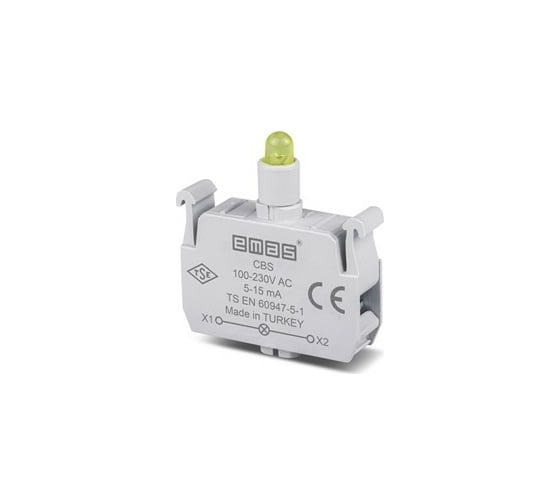 Изображение товара Блок-контакт Emas подсветки CВS с жёлтым светодиодом, серия C, 100-230 В AC CBS