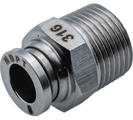 Изображение товара Фитинг NBPT прямой с нар. резьбой SSC 08-3/8 (03) (нерж. 316) арт. 86253