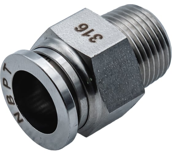 Изображение товара Фитинг NBPT прямой с нар. резьбой SSC 10-1/4 (02) (нерж. 316) арт. 86284