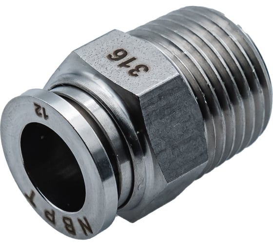Изображение товара Фитинг NBPT прямой с нар. резьбой SSC 12-1/2 (04) (нерж. 316) арт. 86338