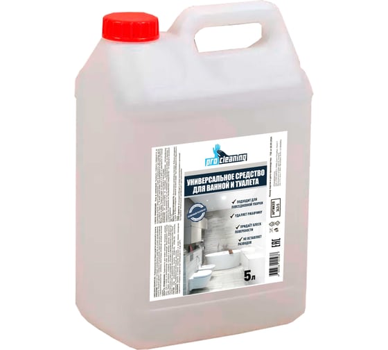 Изображение товара Универсальное чистящее средство для ванной и туалета PROcleaning UNICLEAN CERAMIK GEL 5л. 343-5