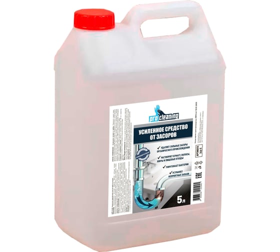 Изображение товара Усиленное средство для очистки труб от засоров PROcleaning ANTI-CLOG 5л. 346-5