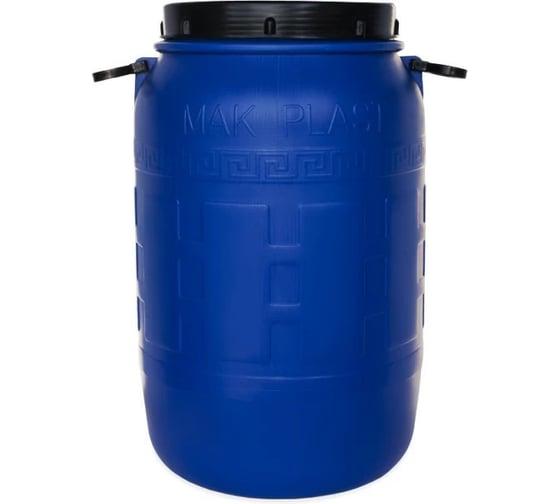 Изображение товара Бочка Тара.ру полиэтилен 80 л круглая, с винтовой крышкой, без вкладыша, с ручками цвет синий 35777