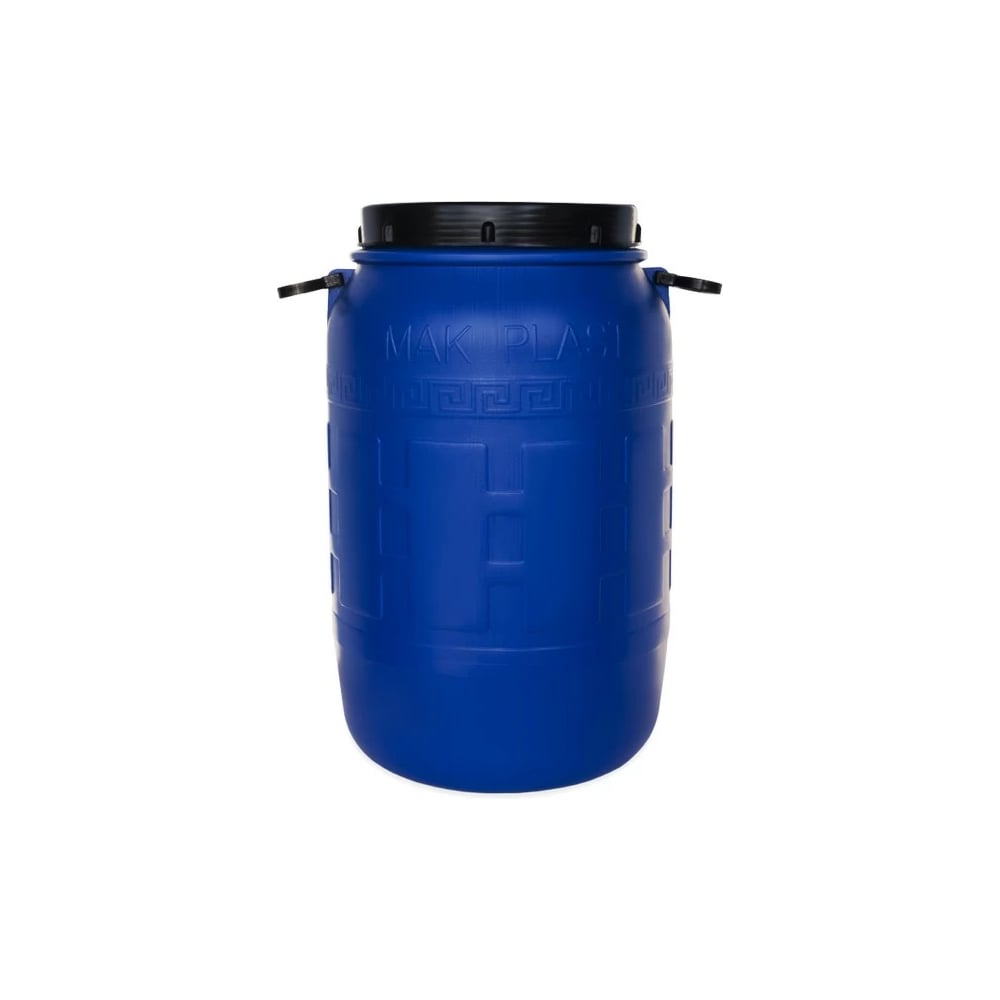 Изображение товара Бочка полиэтилен 100 л, круглая, с винтовой крышкой и ручками, синий