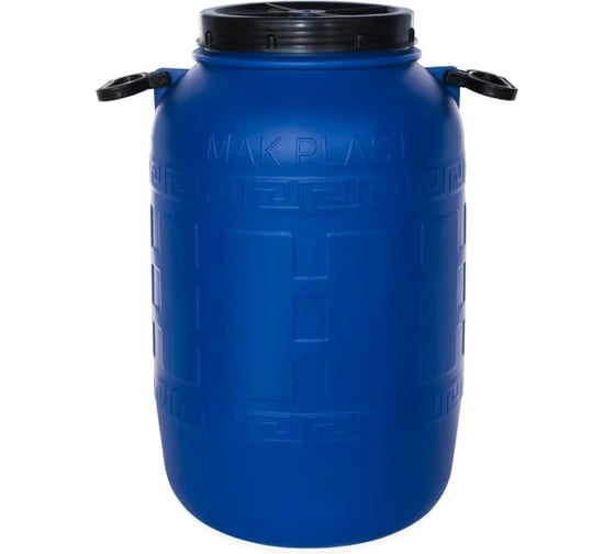 Изображение товара Бочка Тара.ру полиэтилен 60 л круглая, с винтовой крышкой, без вкладыша, с ручками цвет синий 35775