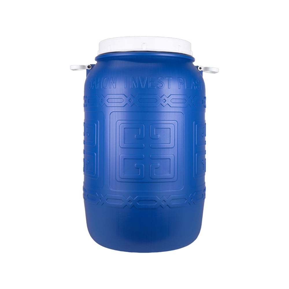 Изображение товара Полиэтиленовая бочка 120 л Тара.ру, круглая, с винтовой крышкой, с ручками, синяя