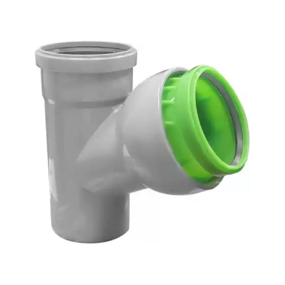 Изображение товара Тройник регулируемый 50 мм с углом 45 градусов для канализации