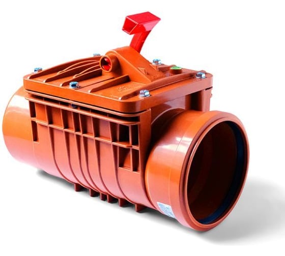 Изображение товара Клапан обратный ООО ПКФ Сварком д= 110 для канализации рыж. цв. СанТех s002334