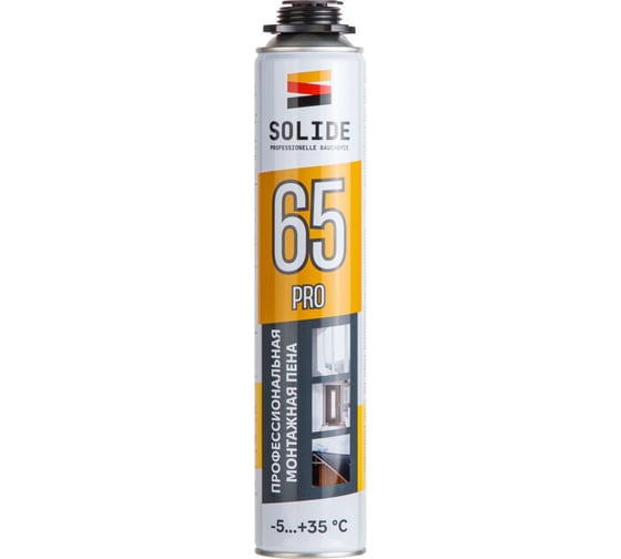 Изображение товара Пена монтажная профессиональная SOLIDE всесезонная Foam Pro 65 750мл SL-76517-1