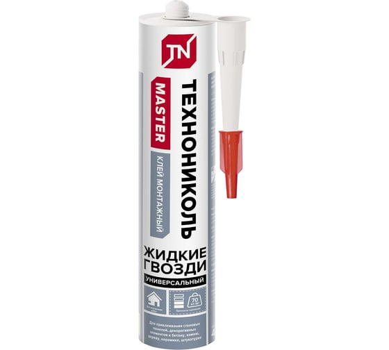 Изображение товара Клей универсальный Технониколь MASTER акриловый прозрачный шов 280 мл TN811565