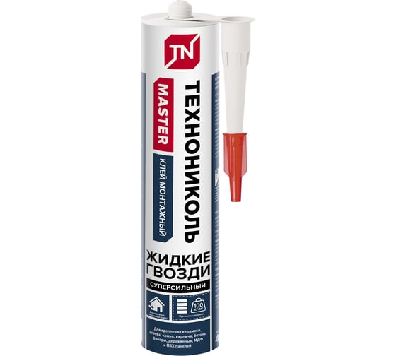 Изображение товара Клей акриловый Технониколь MASTER Суперсильный, белый 280 мл TN811567