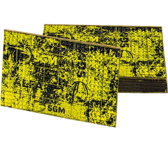 Изображение товара Шумоизоляция для автомобиля А3 SGM 16 листов, виброизоляция 3 мм для авто SGM.A3.04X025.16Black