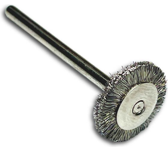 Изображение товара Щетка цилиндрическая гофрированная миниатюрная Lessmann, Д16, ROF 0,10мм, хвостовик 3мм 410321