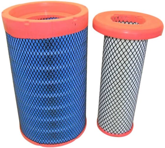 Изображение товара Фильтр воздушный ТСС двойной цилиндрический (глухой торец) YC4A180L-D20 (Ф1-222x184x383/Ф2-184x87x360) 031751