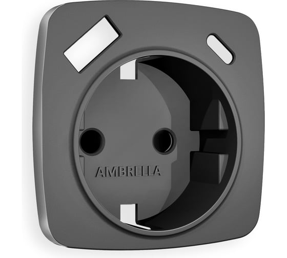 Изображение товара Лицевая панель Ambrella VOLT для электрической розетки с заземлением со шторками, 2USB A+C OMEGA OP6600