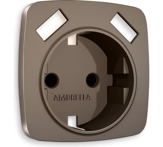 Изображение товара Лицевая панель Ambrella VOLT для электрической розетки с заземлением со шторками, 2USB A+A OMEGA OP6390