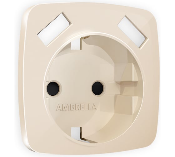 Изображение товара Лицевая панель Ambrella VOLT для электрической розетки с заземлением со шторками, 2USB A+A OMEGA OP3090