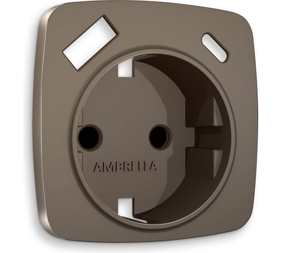 Изображение товара Лицевая панель Ambrella VOLT для электрической розетки с заземлением со шторками, 2USB A+C OMEGA OP6400