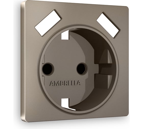Изображение товара Лицевая панель Ambrella VOLT для электрической розетки с заземлением со шторками, 2USB A+A ALFA AP6390