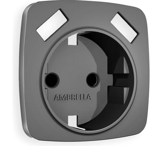 Изображение товара Лицевая панель Ambrella VOLT для электрической розетки с заземлением со шторками, 2USB A+A OMEGA OP6590