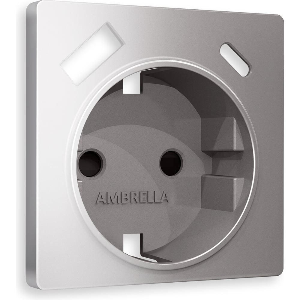 Изображение товара Лицевая панель Ambrella VOLT для электрической розетки с заземлением со шторками, 2USB A+C ALFA AP5100