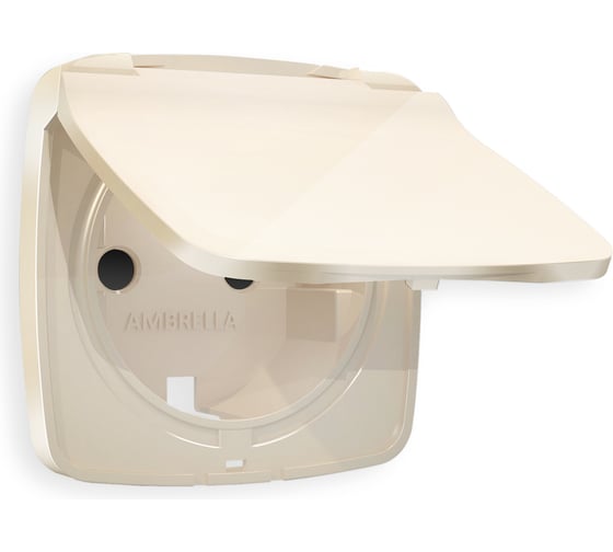 Изображение товара Лицевая панель Ambrella VOLT для электрической розетки с заземлением со шторками и крышкой, IP44, OMEGA OP3080