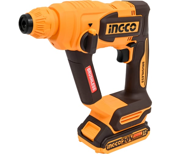 Изображение товара Аккумуляторный перфоратор INGCO SUPER 20В BL 1.8Дж, 1хАКБ 2Ач и ЗУ CRHLI201881