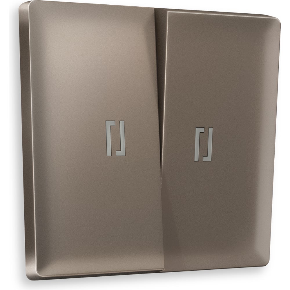 Изображение товара Лицевая панель для 2-клавишных выключателей с подсветкой Ambrella VOLT ALFA AP6340