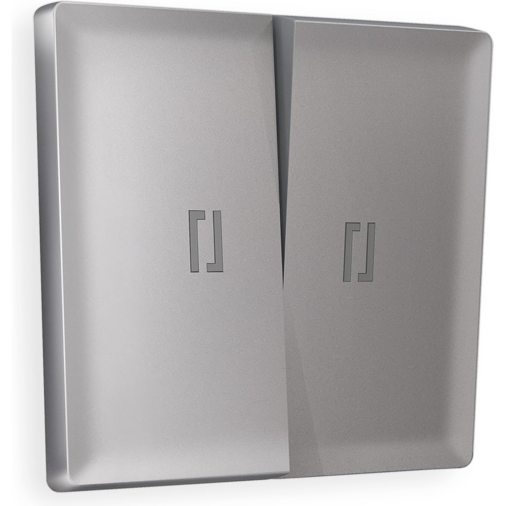 Изображение товара Лицевая панель для 2-клавишных выключателей с подсветкой Ambrella VOLT ALFA AP5040