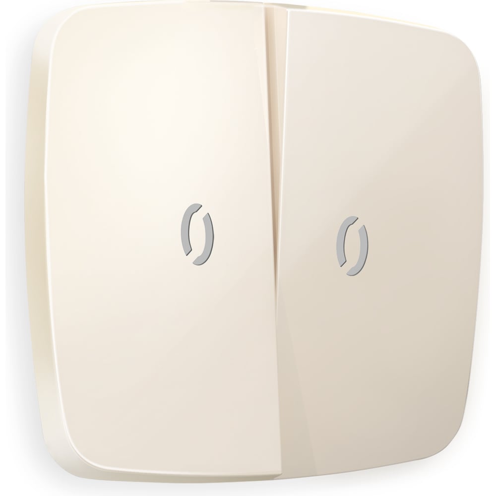 Изображение товара Лицевая панель для 2-клавишных выключателей с подсветкой Ambrella VOLT OMEGA OP3040 бежевый