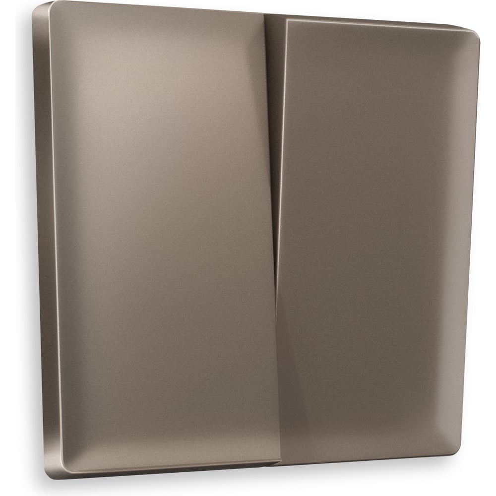 Изображение товара Лицевая панель для 2-клавишных выключателей Ambrella VOLT ALFA AP6330 коричневая