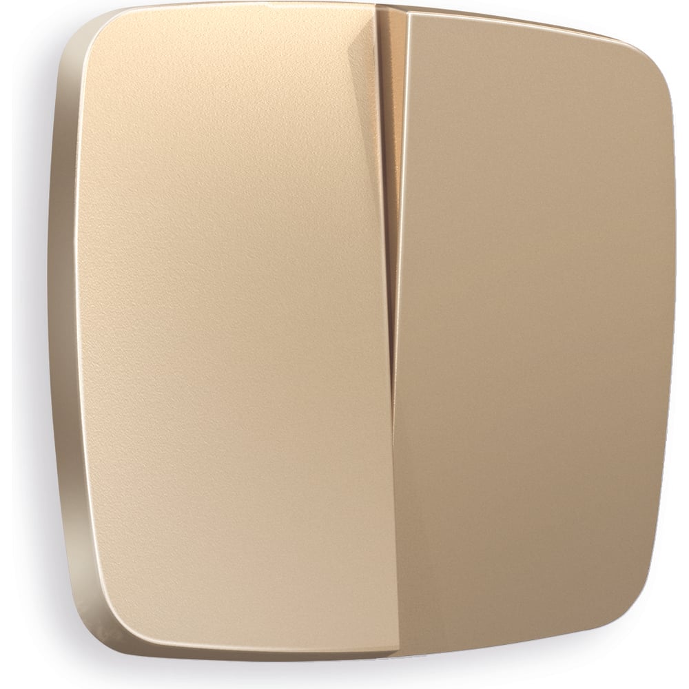 Изображение товара Лицевая панель для 2-клавишных выключателей Ambrella VOLT OMEGA OP6030 шампань