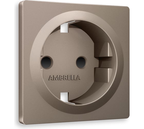 Изображение товара Лицевая панель Ambrella VOLT для электрической розетки с заземлением со шторками ALFA AP6370