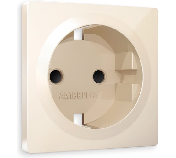 Изображение товара Лицевая панель Ambrella VOLT для электрической розетки с заземлением и шторками ALFA AP3070
