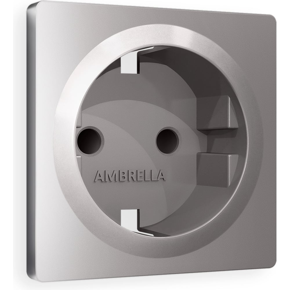 Изображение товара Лицевая панель Ambrella VOLT для электрической розетки с заземлением и шторками ALFA AP5070