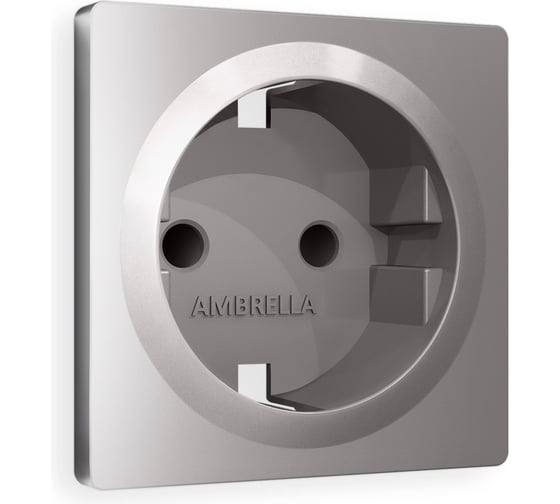 Изображение товара Лицевая панель Ambrella VOLT для электрической розетки с заземлением и шторками ALFA AP5070