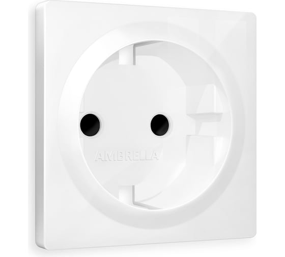 Изображение товара Лицевая панель Ambrella VOLT для электрической розетки с заземлением со шторками ALFA AP1070