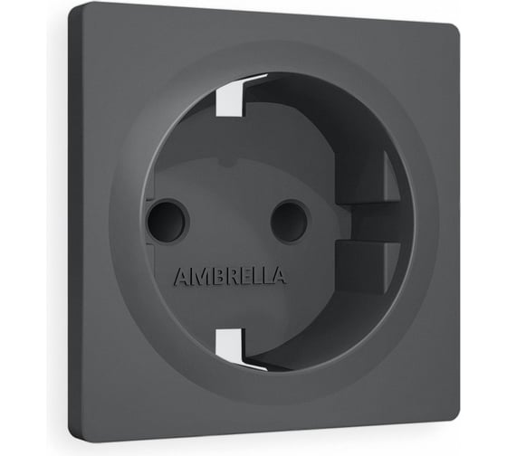 Изображение товара Лицевая панель Ambrella VOLT для электрической розетки с заземлением со шторками ALFA AP9070