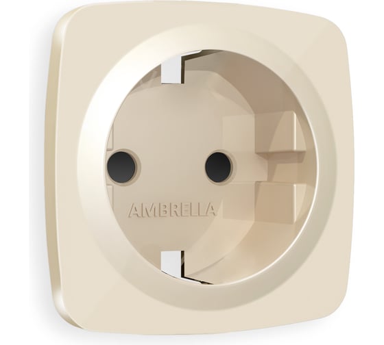 Изображение товара Лицевая панель Ambrella VOLT для электрической розетки с заземлением со шторками OMEGA OP3070