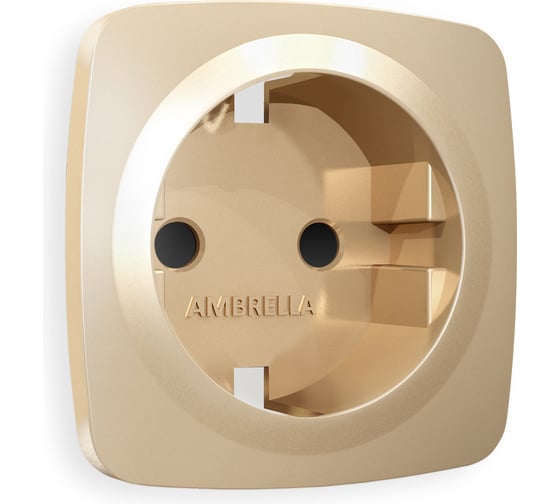 Изображение товара Лицевая панель Ambrella VOLT для электрической розетки с заземлением со шторками OMEGA OP6070