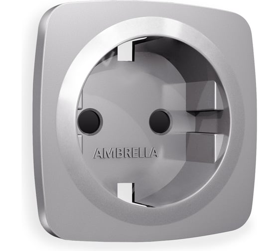 Изображение товара Лицевая панель Ambrella VOLT для электрической розетки с заземлением со шторками OMEGA OP5070