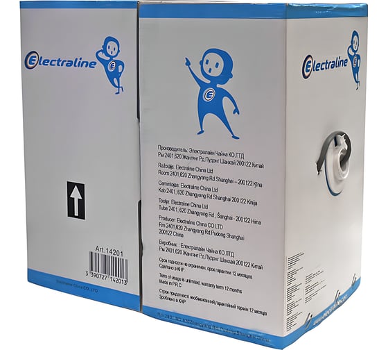 Изображение товара Кабель телекоммуникационный Electraline UTP кат.5e (305м) 14200