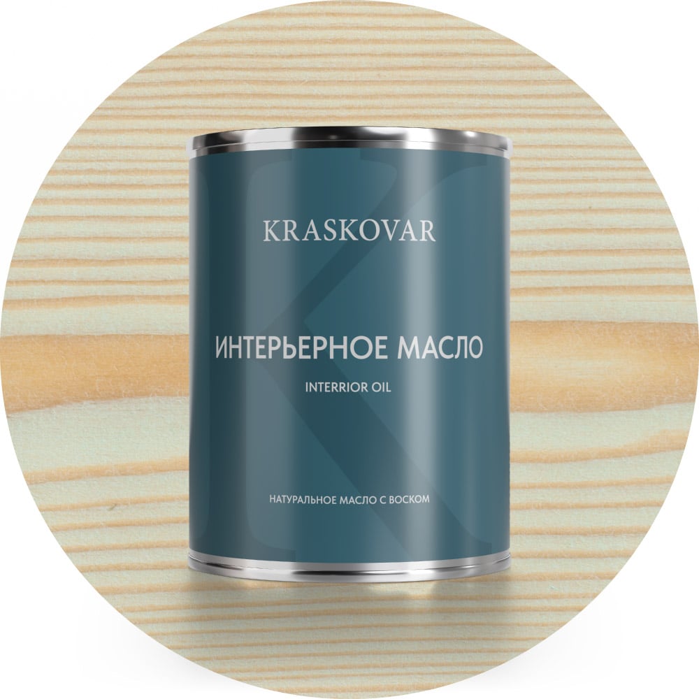 Изображение товара Масло для интерьера Kraskovar Deco Oil Interior Тиффани 0,75 л для защиты древесины