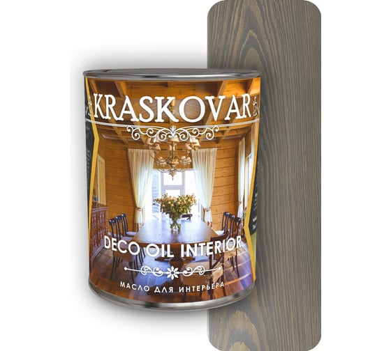 Изображение товара Масло для интерьера Kraskovar Deco Oil Interior Графит 0,75 л 1615