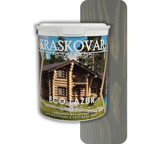 Изображение товара Пропитка для дерева Kraskovar Eco Lazur Графит 9 л 1687
