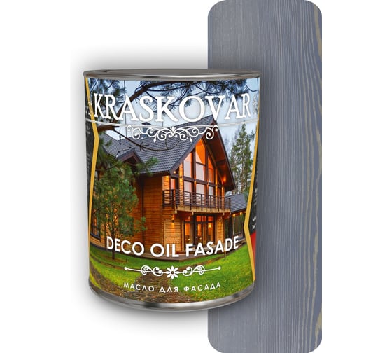 Изображение товара Масло для фасада Kraskovar Deco Oil Fasade Джинсовый 0,75 л 1559