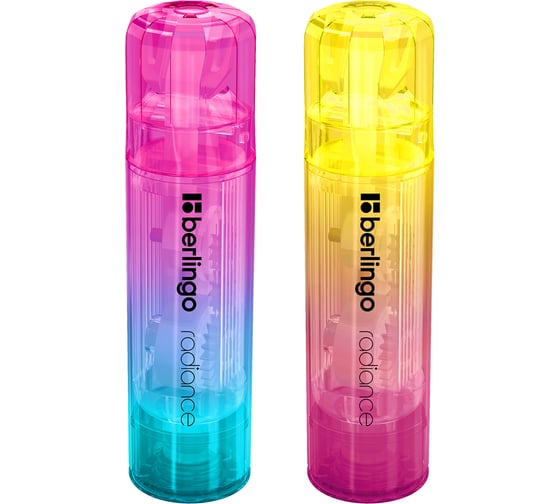 Изображение товара Корректирующая лента BERLINGO Radiance набор 2 шт, розовый/желтый, розовый/синий FKs_06030_2a