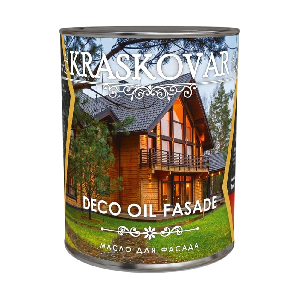 Изображение товара Масло для фасада Kraskovar Deco Oil Fasade Сандал 0,75 л наружное защитное масло